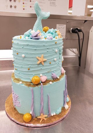Oceane theme 2 tiers cake