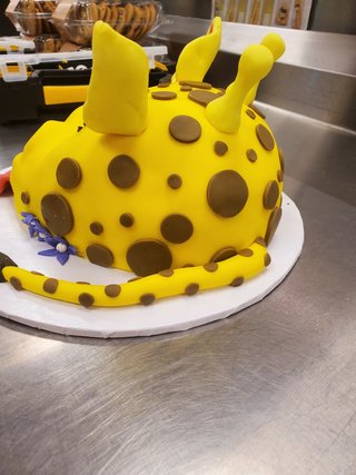 the back of Giraffe cake