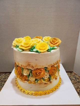 hidden flower 3 layers cake